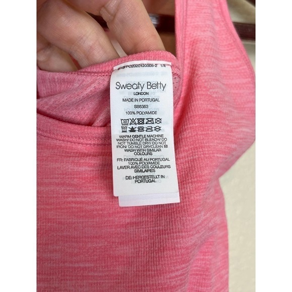 Sweaty Betty Athlete Seamless Workout Vest Calypso Pink - Picture 9 of 9